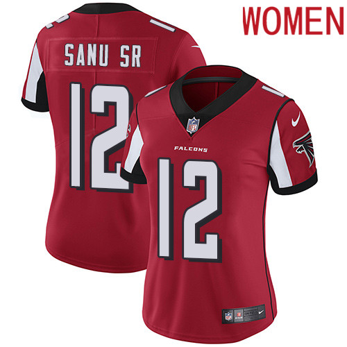 2019 Women Atlanta Falcons #12 Sanu Sr red Nike Vapor Untouchable Limited NFL Jersey->women nfl jersey->Women Jersey